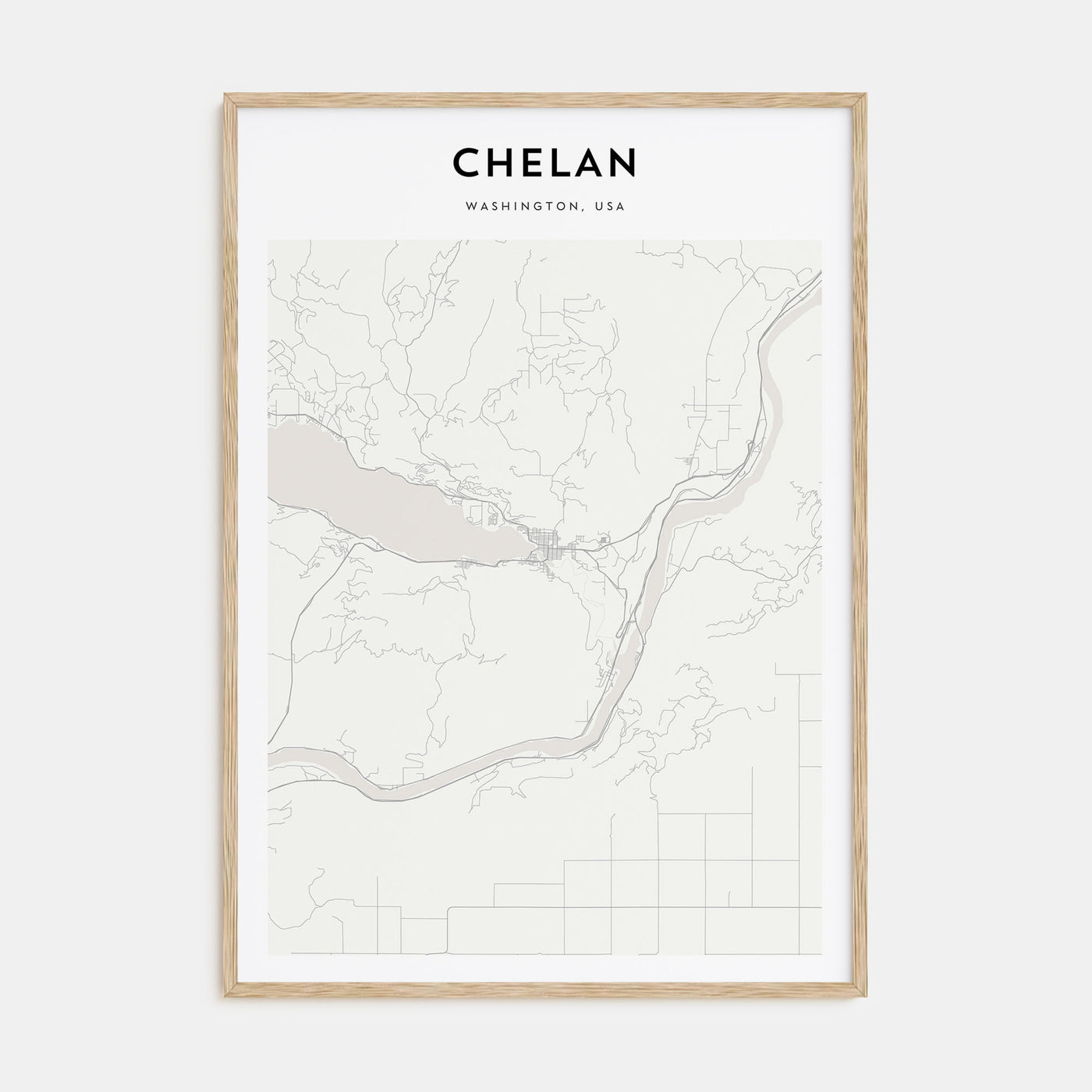 Chelan Map Portrait Poster