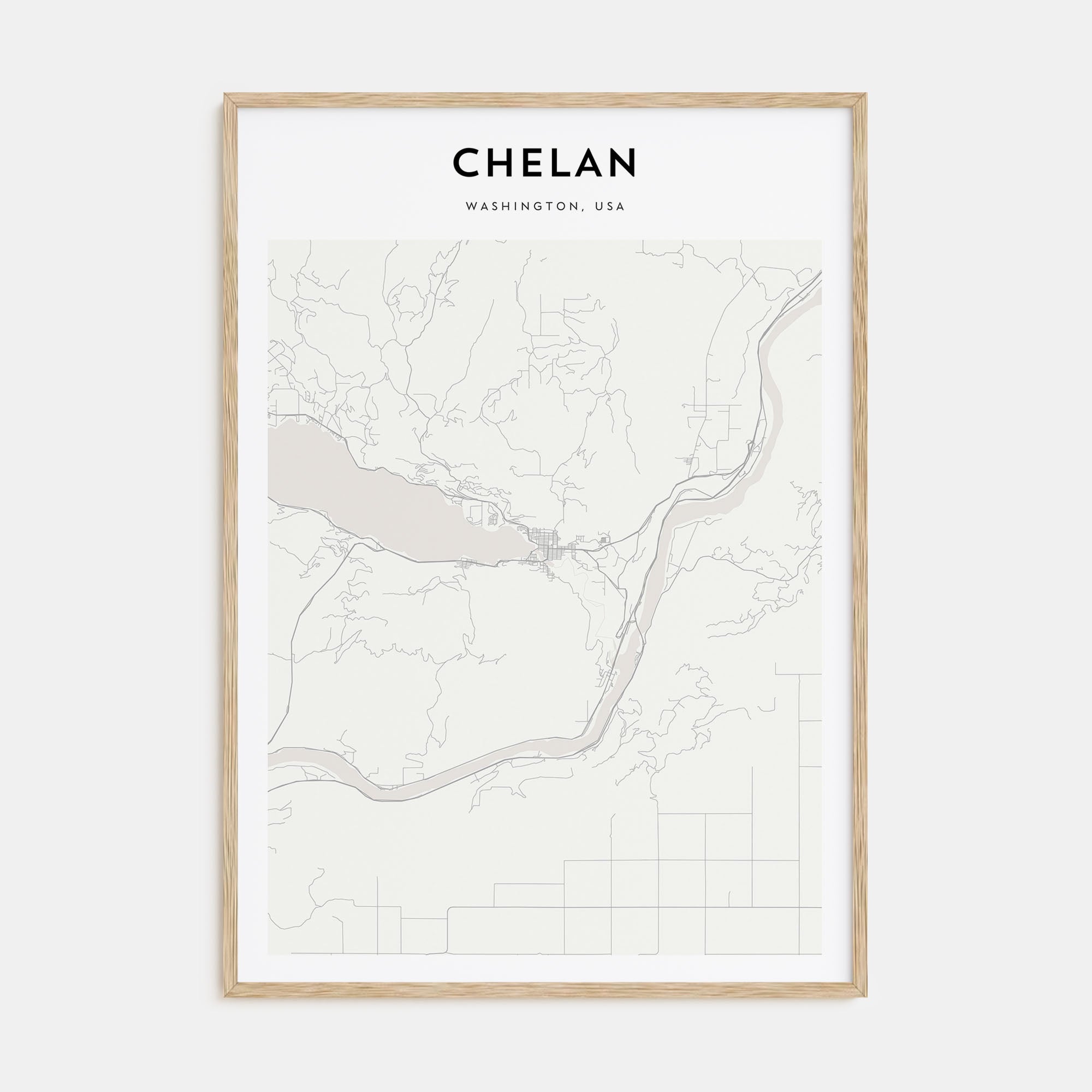 Chelan Map Portrait Poster