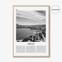 Chelan Print Black and White, Chelan Wall Art, Chelan Poster, Chelan Photo, Chelan Wall Décor, Chelan Map, Washington, USA