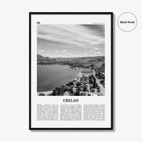 Chelan Print Black and White, Chelan Wall Art, Chelan Poster, Chelan Photo, Chelan Wall Décor, Chelan Map, Washington, USA