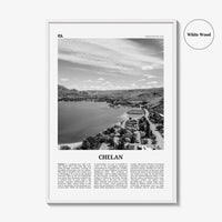 Chelan Print Black and White, Chelan Wall Art, Chelan Poster, Chelan Photo, Chelan Wall Décor, Chelan Map, Washington, USA