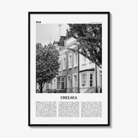 Chelsea Print Black and White London, Chelsea Wall Art, Chelsea Poster, Chelsea Photo, Chelsea Wall Décor, Chelsea Map, England