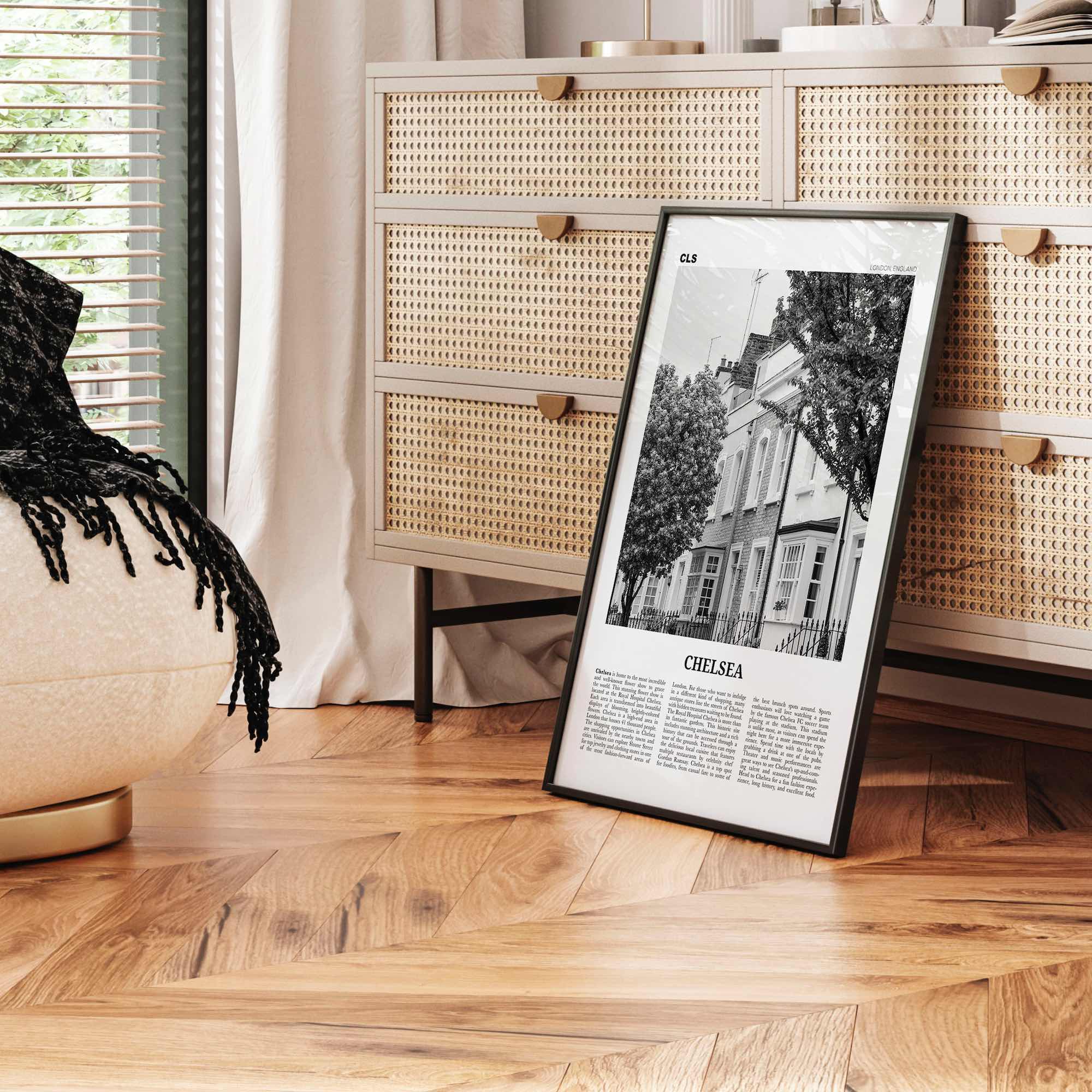 Chelsea Print Black and White London, Chelsea Wall Art, Chelsea Poster, Chelsea Photo, Chelsea Wall Décor, Chelsea Map, England