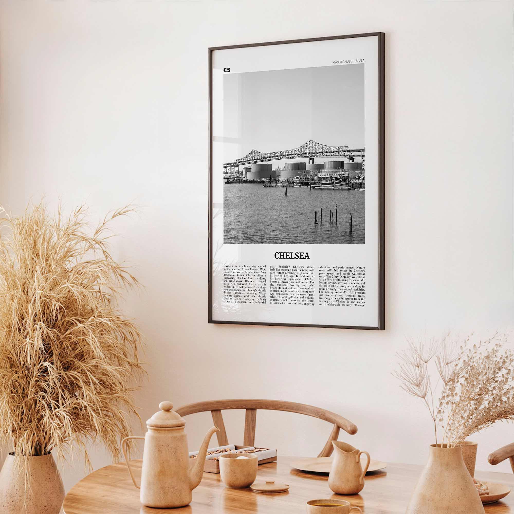 Chelsea Print Black and White Massachusetts, Chelsea Wall Art, Chelsea Poster, Chelsea Photo, Chelsea Wall Décor, Chelsea Map, US