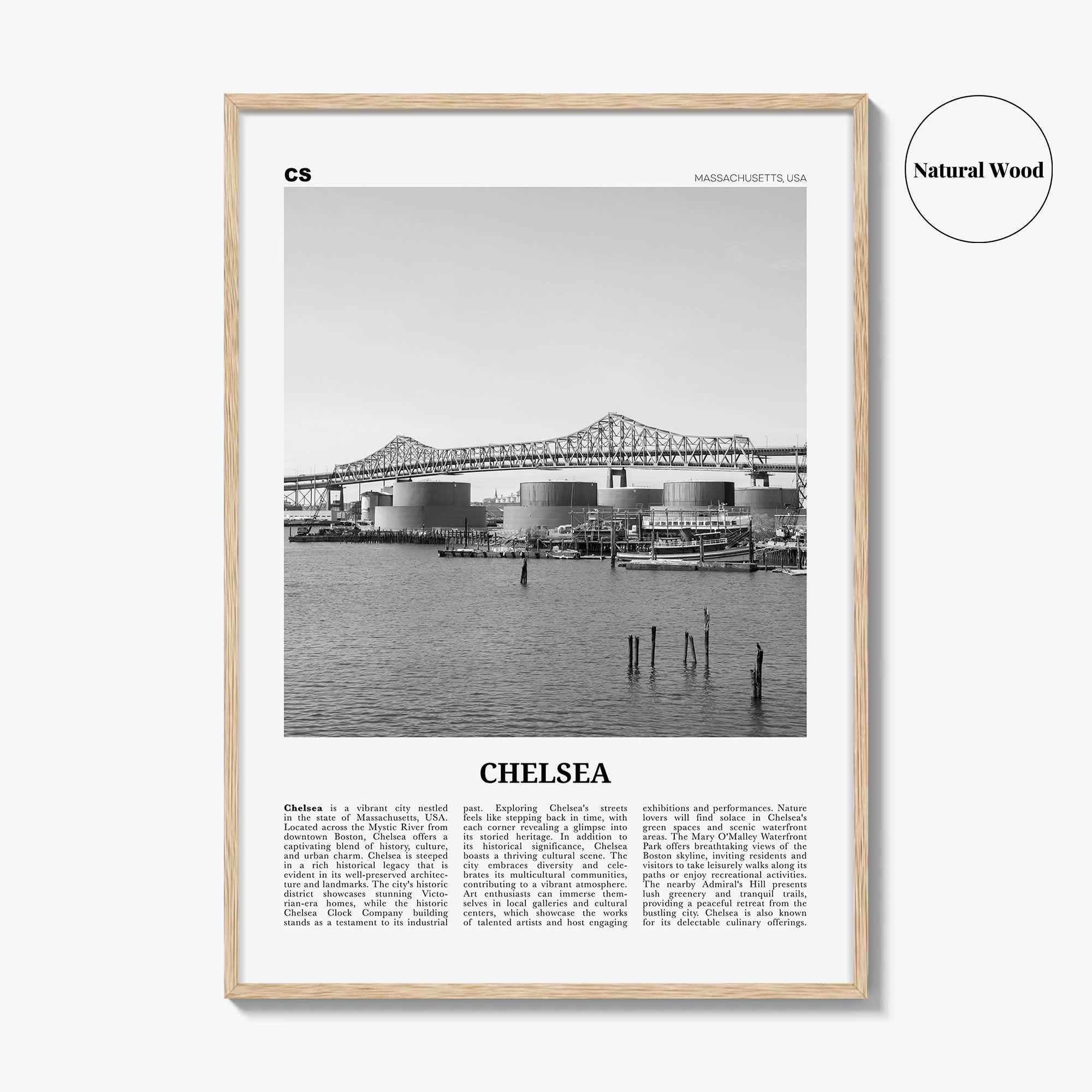 Chelsea Print Black and White Massachusetts, Chelsea Wall Art, Chelsea Poster, Chelsea Photo, Chelsea Wall Décor, Chelsea Map, US