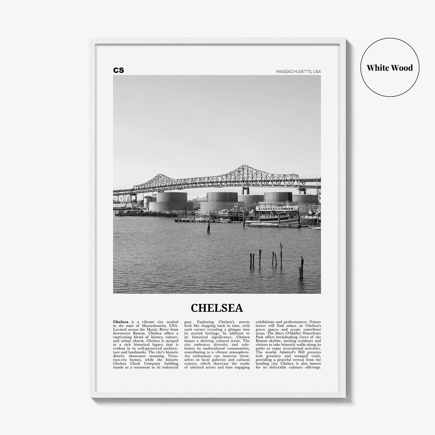 Chelsea Print Black and White Massachusetts, Chelsea Wall Art, Chelsea Poster, Chelsea Photo, Chelsea Wall Décor, Chelsea Map, US