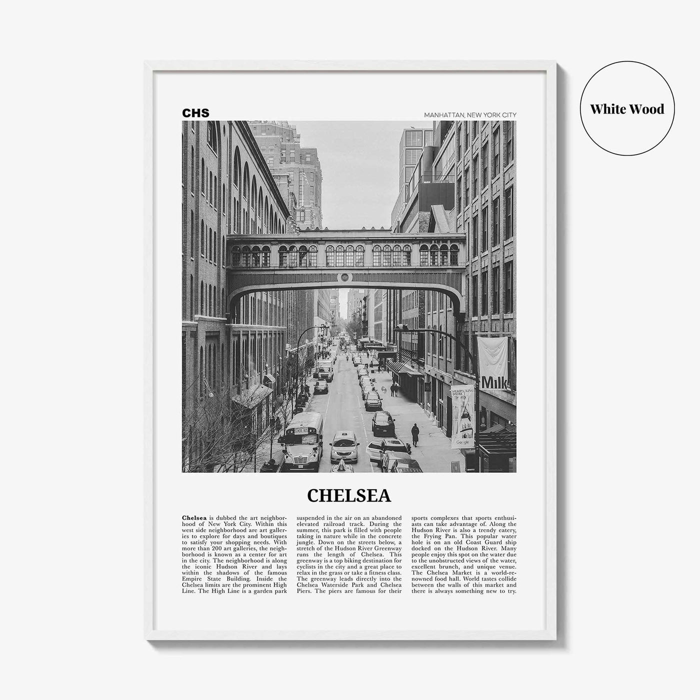 Chelsea Print Black and White New York, Chelsea Wall Art, Chelsea Poster, Chelsea Photo, Chelsea Wall Décor, USA, United States