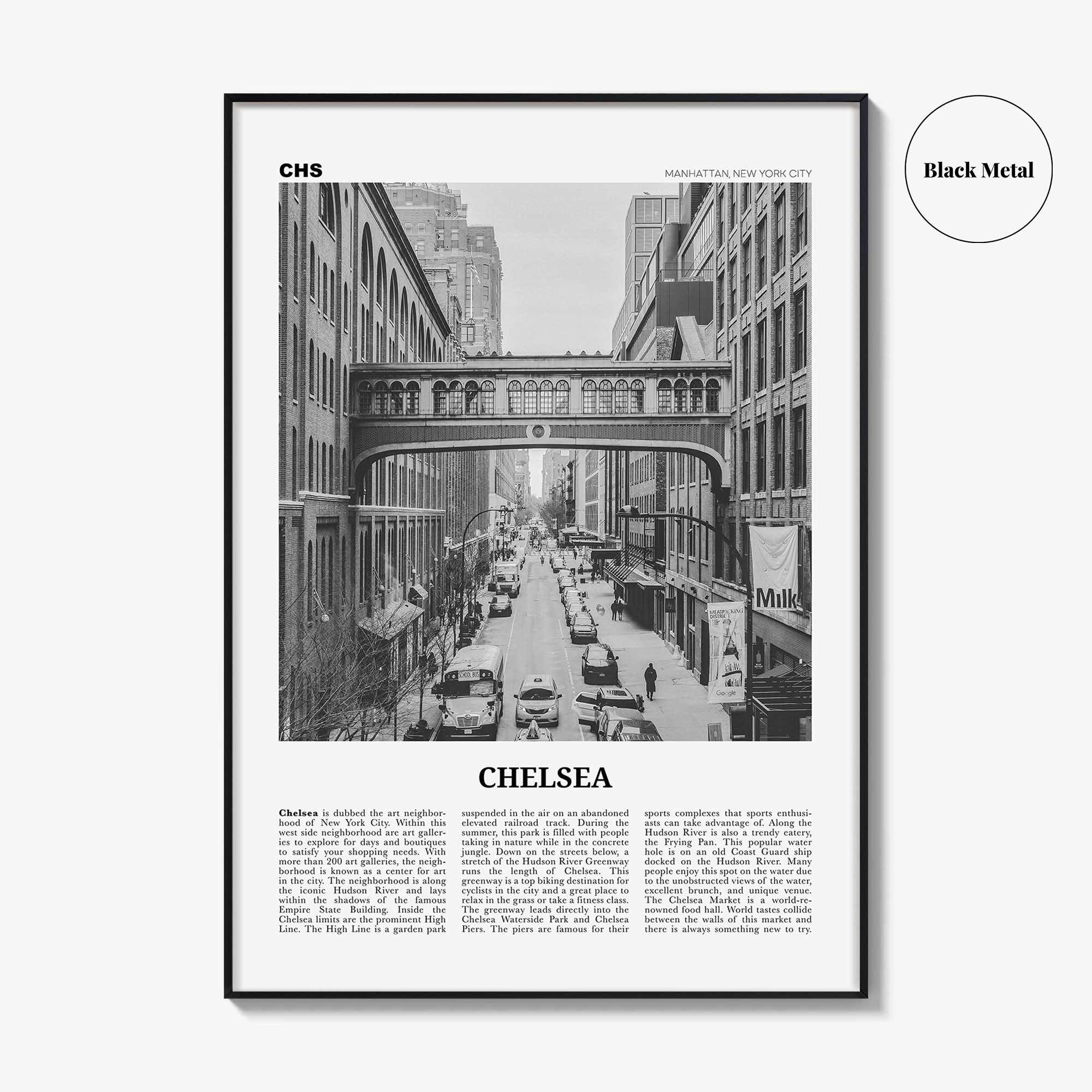 Chelsea Print Black and White New York, Chelsea Wall Art, Chelsea Poster, Chelsea Photo, Chelsea Wall Décor, USA, United States