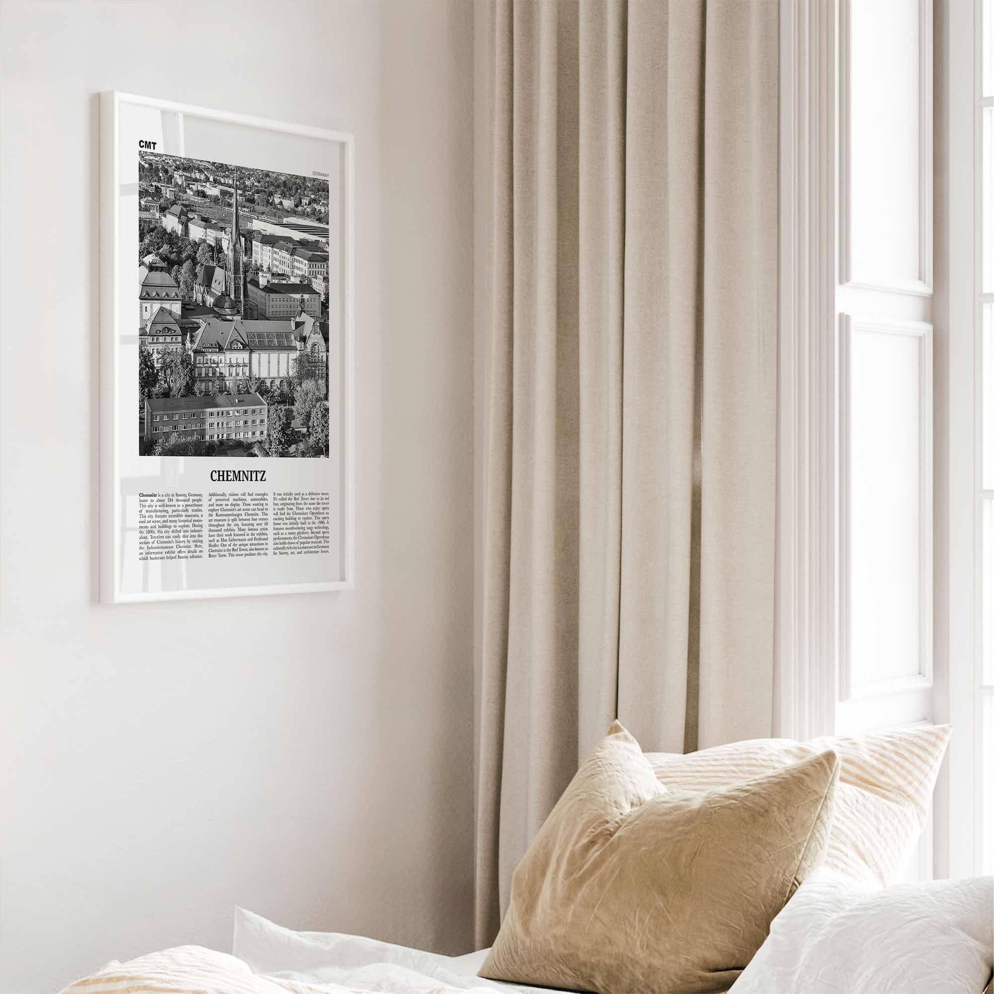 Chemnitz Print Black and White, Chemnitz Wall Art, Chemnitz Poster, Chemnitz Photo, Chemnitz Wall Décor, Chemnitz Map, Germany