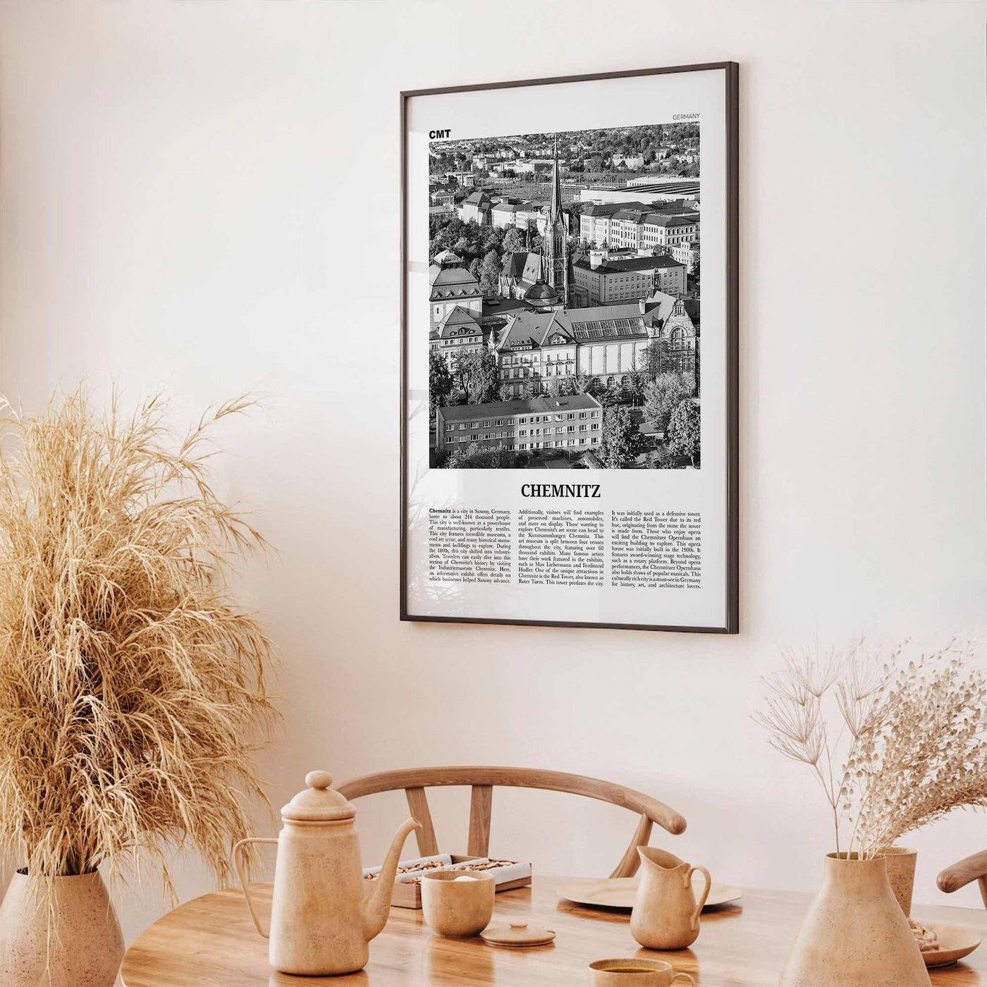 Chemnitz Print Black and White, Chemnitz Wall Art, Chemnitz Poster, Chemnitz Photo, Chemnitz Wall Décor, Chemnitz Map, Germany