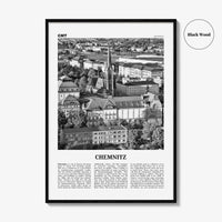 Chemnitz Print Black and White, Chemnitz Wall Art, Chemnitz Poster, Chemnitz Photo, Chemnitz Wall Décor, Chemnitz Map, Germany