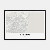 Chennai Map Landscape Poster