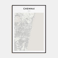 Chennai Map Portrait Poster