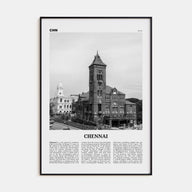 Chennai Travel B&W Poster
