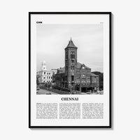 Chennai Print Black and White, Chennai Wall Art, Chennai Poster, Chennai Photo, Chennai Wall Décor, India