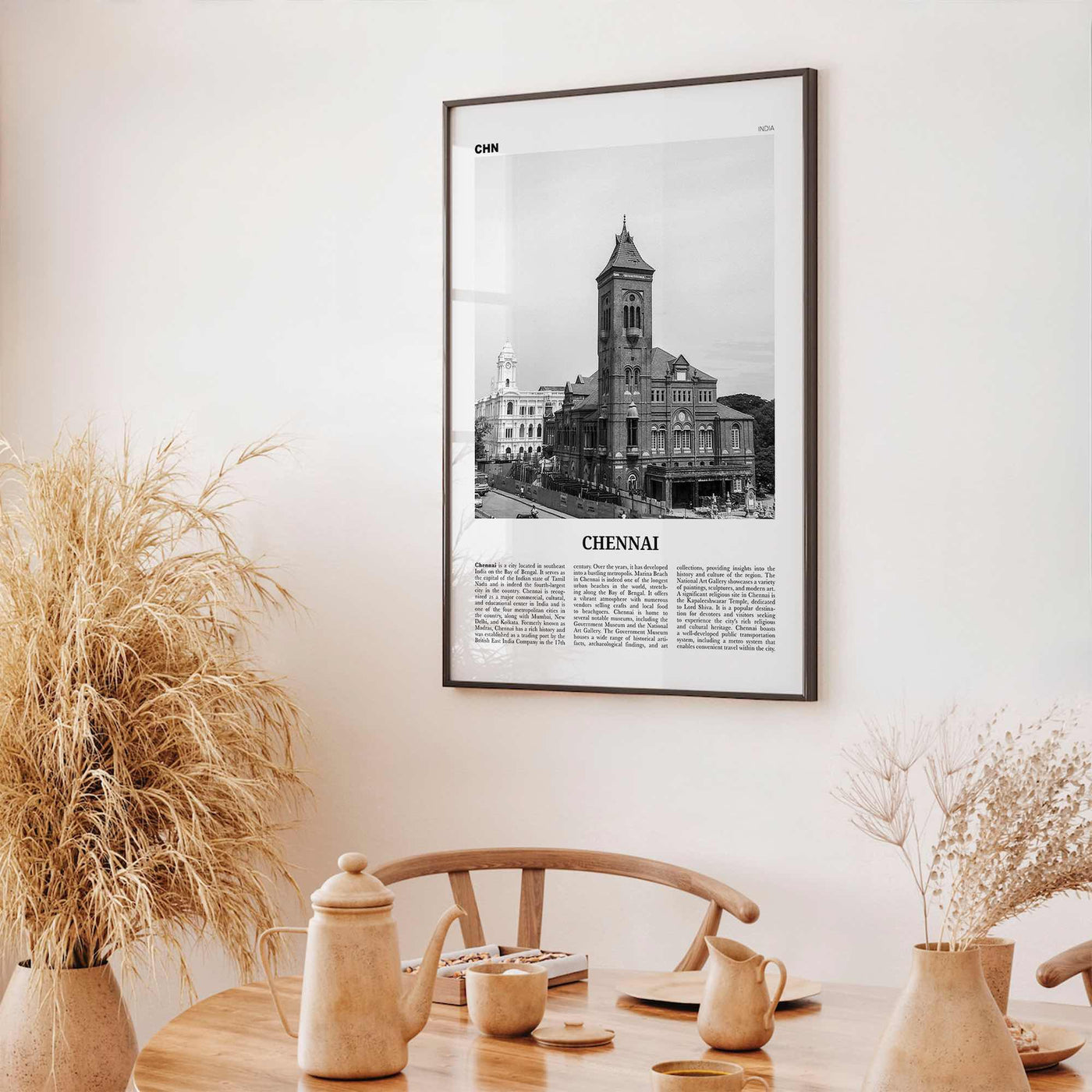 Chennai Print Black and White, Chennai Wall Art, Chennai Poster, Chennai Photo, Chennai Wall Décor, India