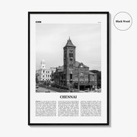 Chennai Print Black and White, Chennai Wall Art, Chennai Poster, Chennai Photo, Chennai Wall Décor, India