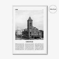 Chennai Print Black and White, Chennai Wall Art, Chennai Poster, Chennai Photo, Chennai Wall Décor, India