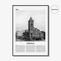 Chennai Print Black and White, Chennai Wall Art, Chennai Poster, Chennai Photo, Chennai Wall Décor, India