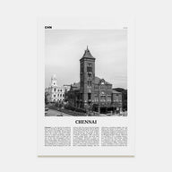 Chennai Travel B&W Poster