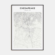 Chesapeake Map Portrait Poster