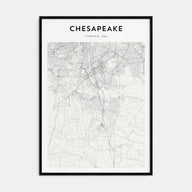 Chesapeake Map Portrait Poster