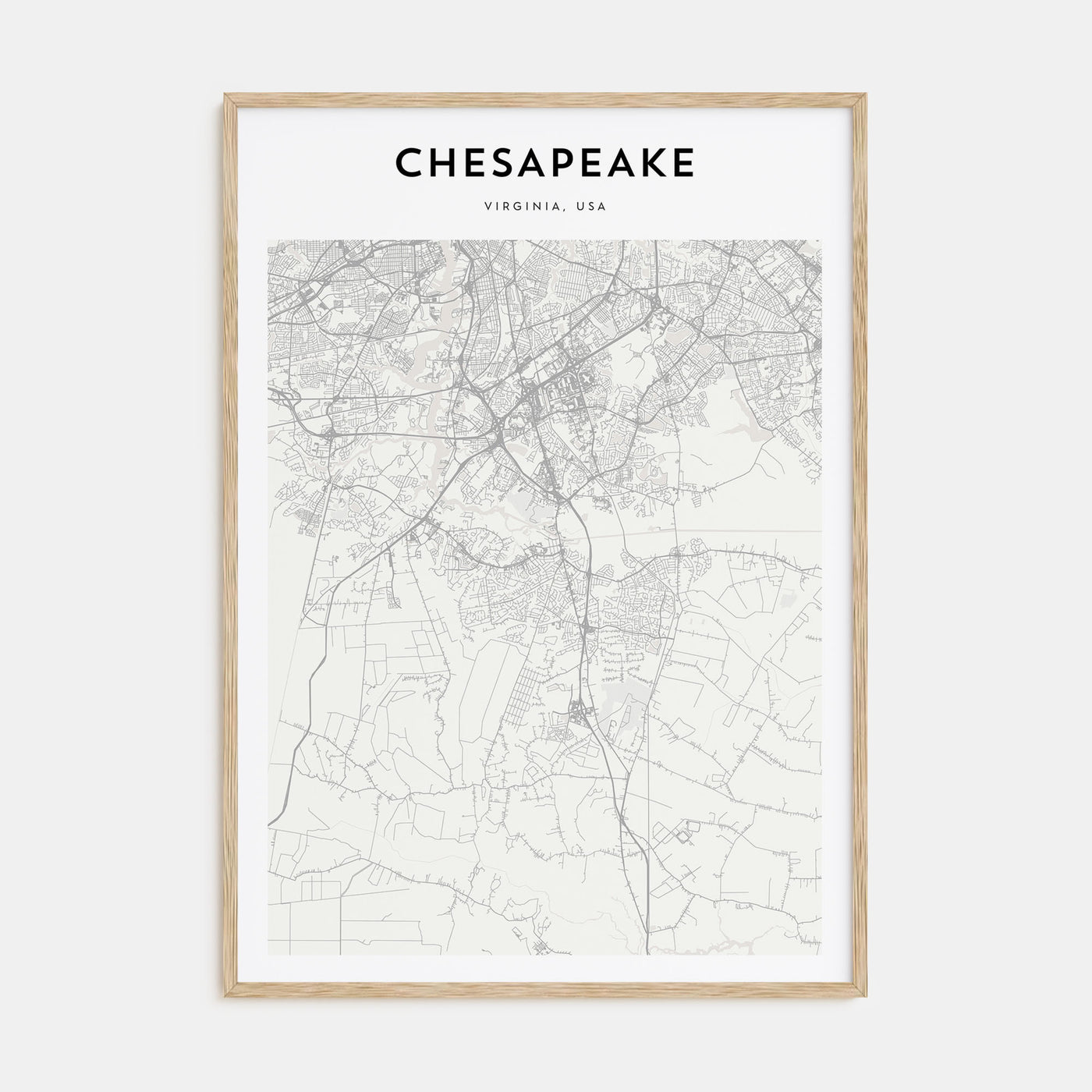 Chesapeake Map Portrait Poster