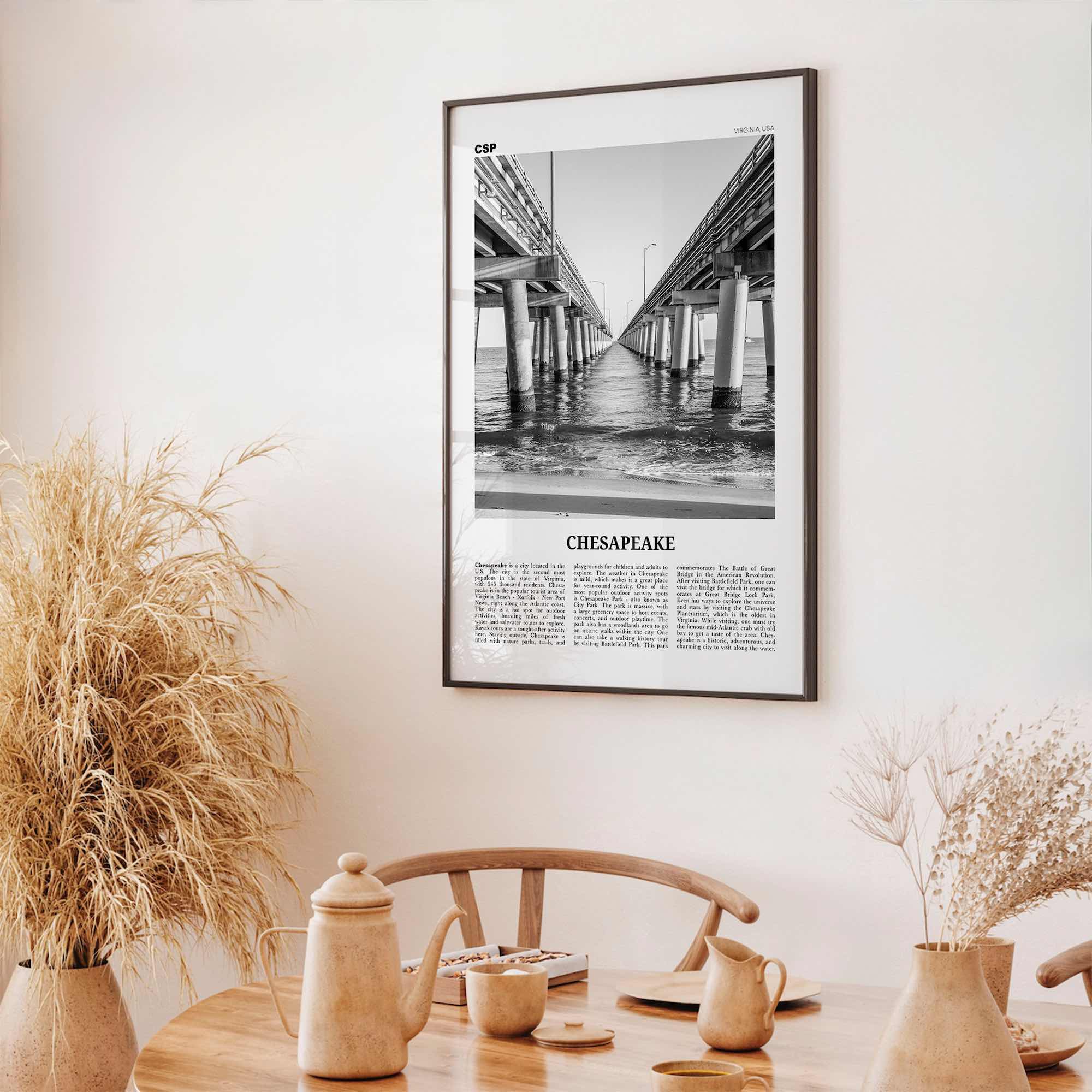 Chesapeake Print Black and White, Chesapeake Wall Art, Chesapeake Poster, Chesapeake Photo, Chesapeake Décor, Virginia, USA, United States