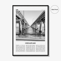 Chesapeake Print Black and White, Chesapeake Wall Art, Chesapeake Poster, Chesapeake Photo, Chesapeake Décor, Virginia, USA, United States