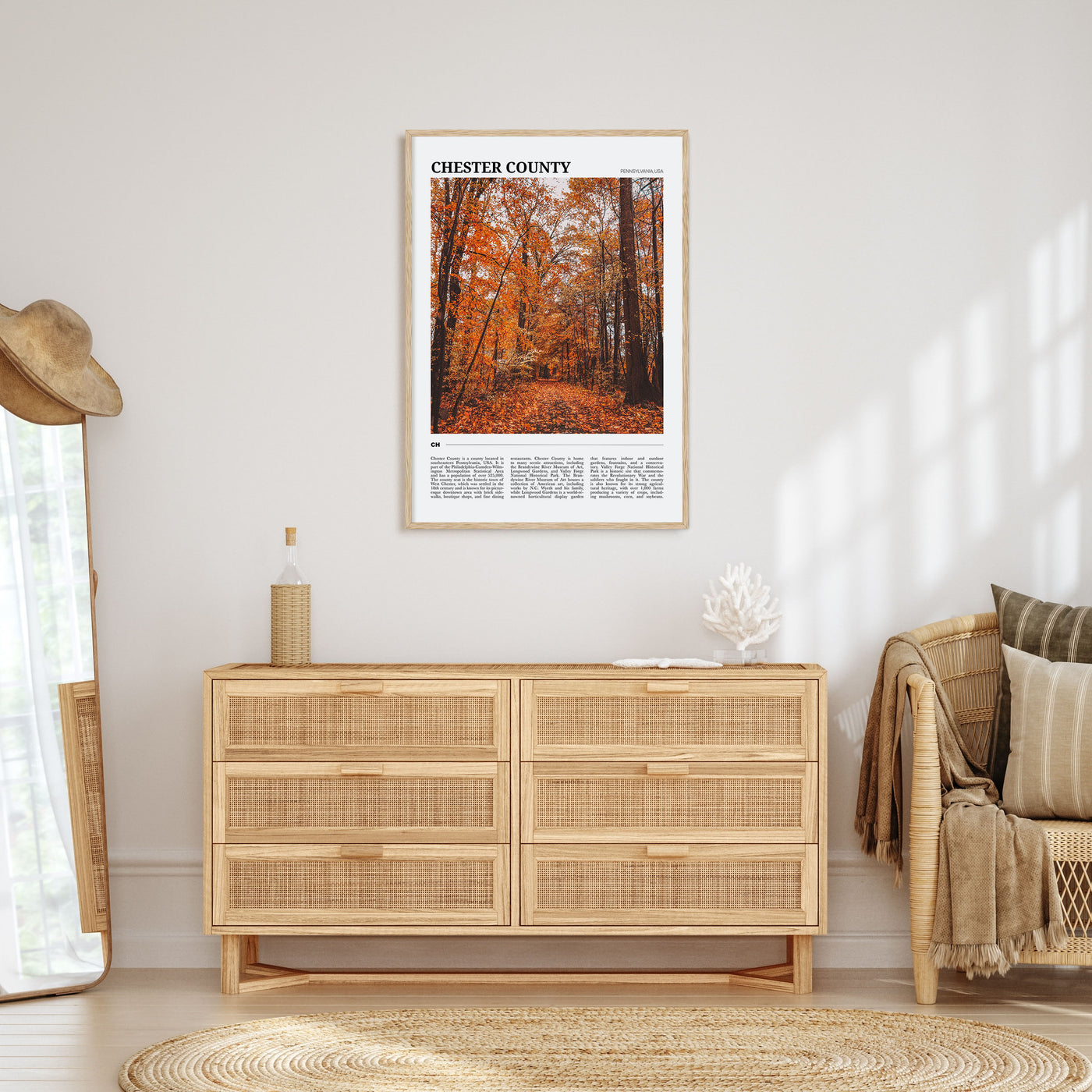 Chester County Travel Color Poster