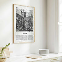 Chester Print Black and White No 1, Chester Wall Art, Chester Poster, Chester Photo, Cheshire Print, England, UK, United Kingdom, Europe
