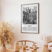 Chester Print Black and White No 1, Chester Wall Art, Chester Poster, Chester Photo, Cheshire Print, England, UK, United Kingdom, Europe