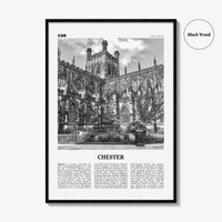 Chester Print Black and White No 1, Chester Wall Art, Chester Poster, Chester Photo, Cheshire Print, England, UK, United Kingdom, Europe