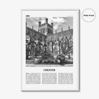 Chester Print Black and White No 1, Chester Wall Art, Chester Poster, Chester Photo, Cheshire Print, England, UK, United Kingdom, Europe