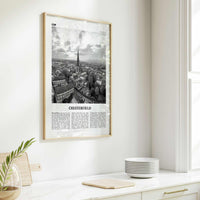 Chesterfield Print Black and White, Chesterfield Wall Art, Chesterfield Poster, Chesterfield Photo, Chesterfield Décor, Chesterfield Map