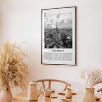 Chesterfield Print Black and White, Chesterfield Wall Art, Chesterfield Poster, Chesterfield Photo, Chesterfield Décor, Chesterfield Map