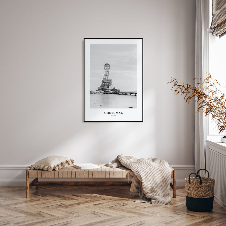 Chetumal Portrait B&W Poster