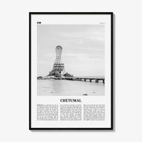 Chetumal Print Black and White, Chetumal Wall Art, Chetumal Poster, Chetumal Photo, Chetumal Wall Décor, Chetumal Map, Mexico
