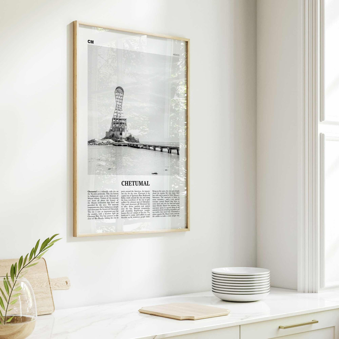 Chetumal Print Black and White, Chetumal Wall Art, Chetumal Poster, Chetumal Photo, Chetumal Wall Décor, Chetumal Map, Mexico