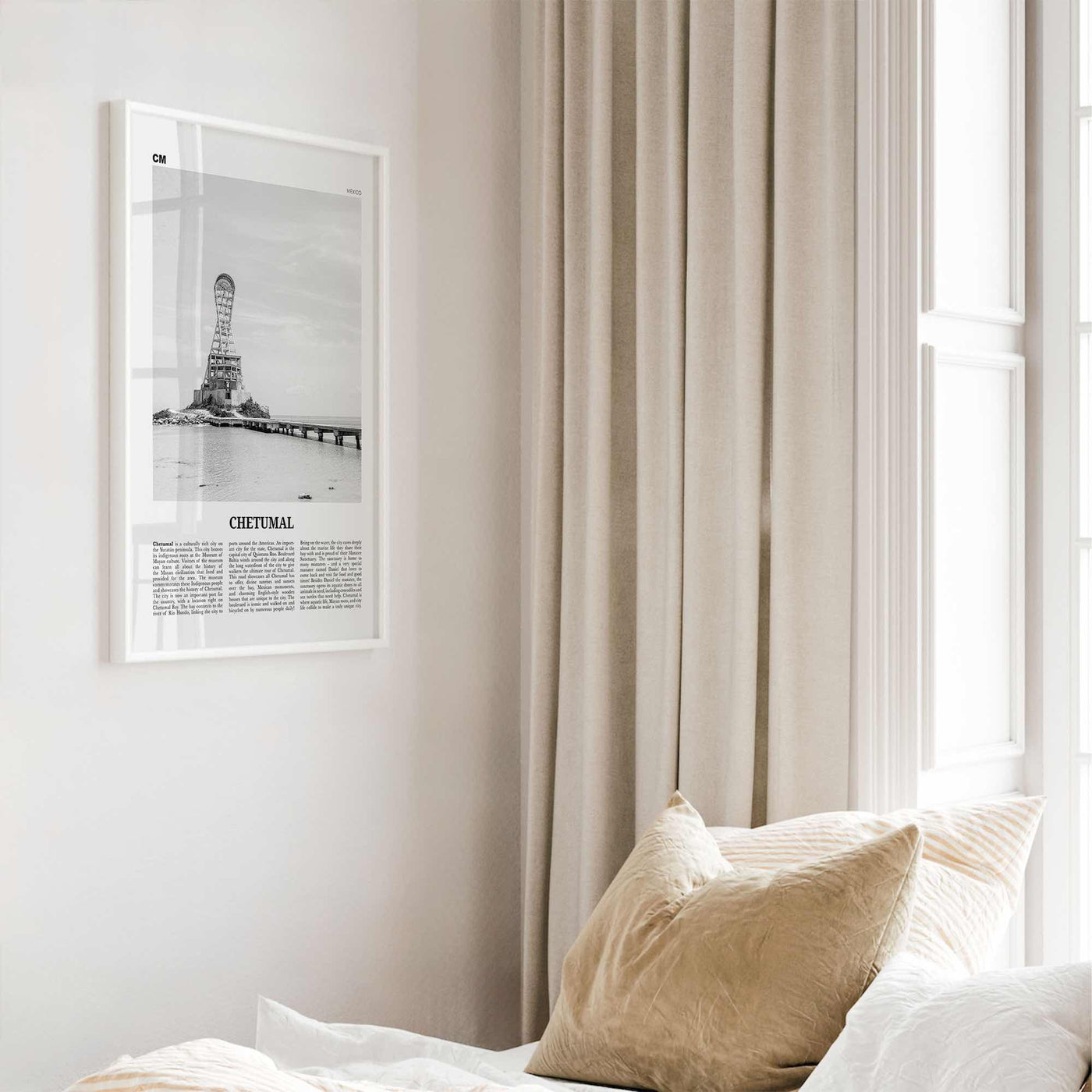 Chetumal Print Black and White, Chetumal Wall Art, Chetumal Poster, Chetumal Photo, Chetumal Wall Décor, Chetumal Map, Mexico