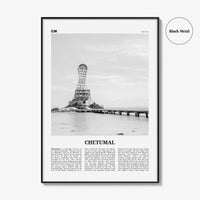 Chetumal Print Black and White, Chetumal Wall Art, Chetumal Poster, Chetumal Photo, Chetumal Wall Décor, Chetumal Map, Mexico