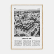 Chiang Mai Travel B&W Poster