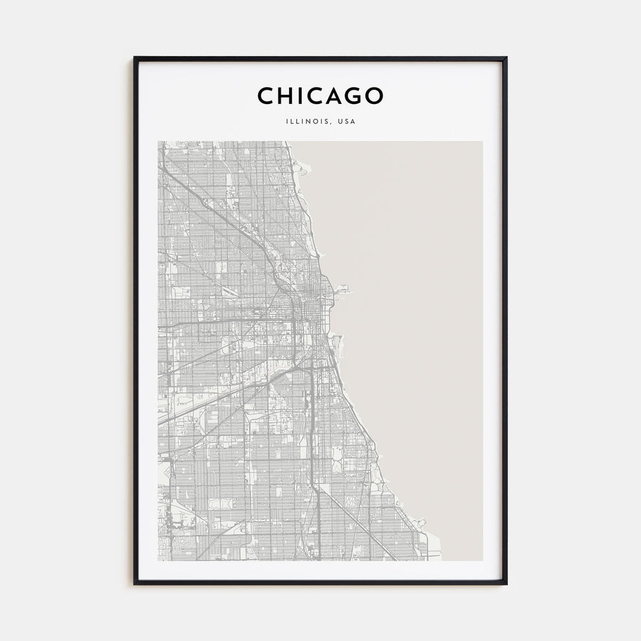 Chicago Map Portrait Poster