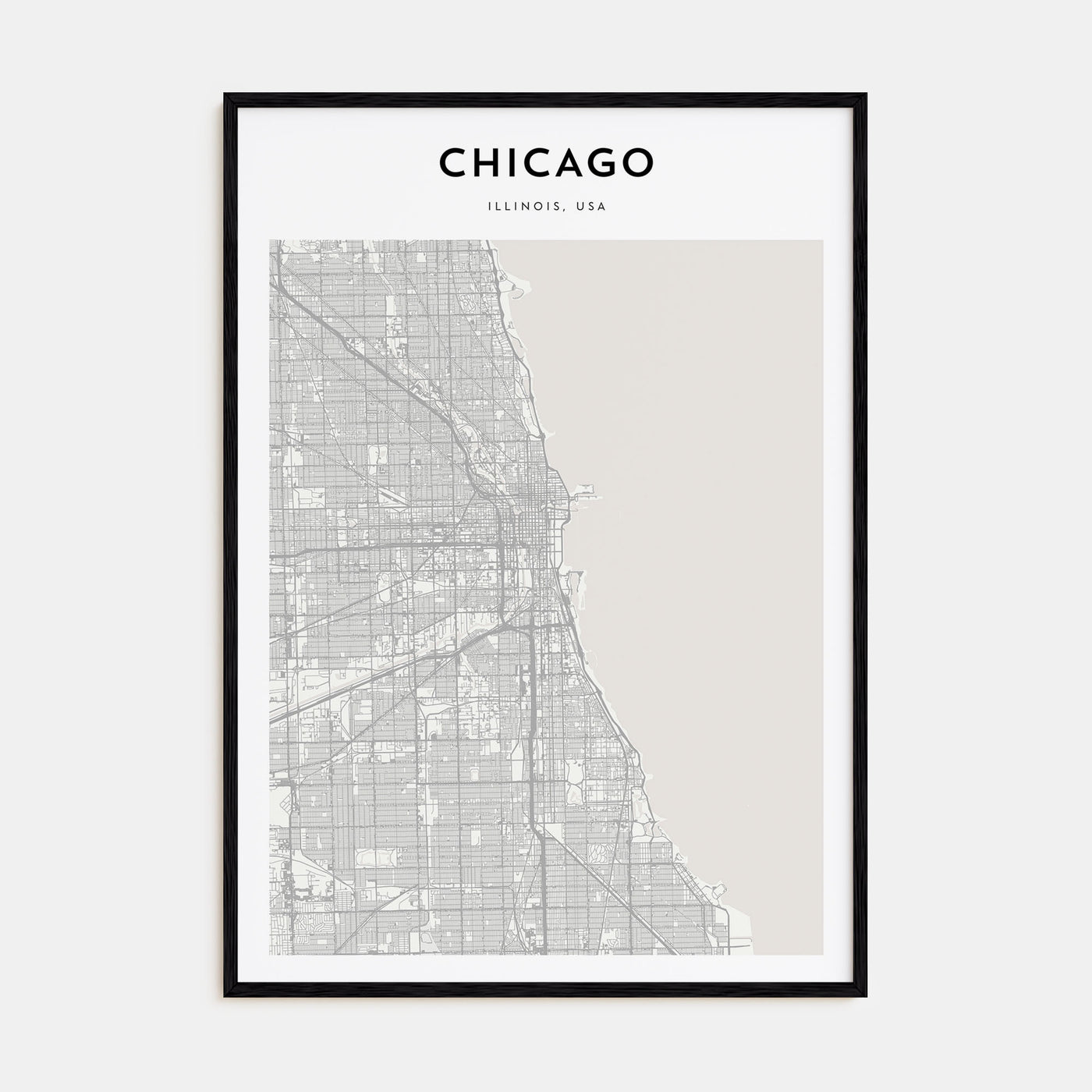Chicago Map Portrait Poster