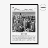 Chicago Print Black and White No 1, Chicago Wall Art, Chicago Poster, Chicago Photo, Chicago Decor, Illinois, USA, United States
