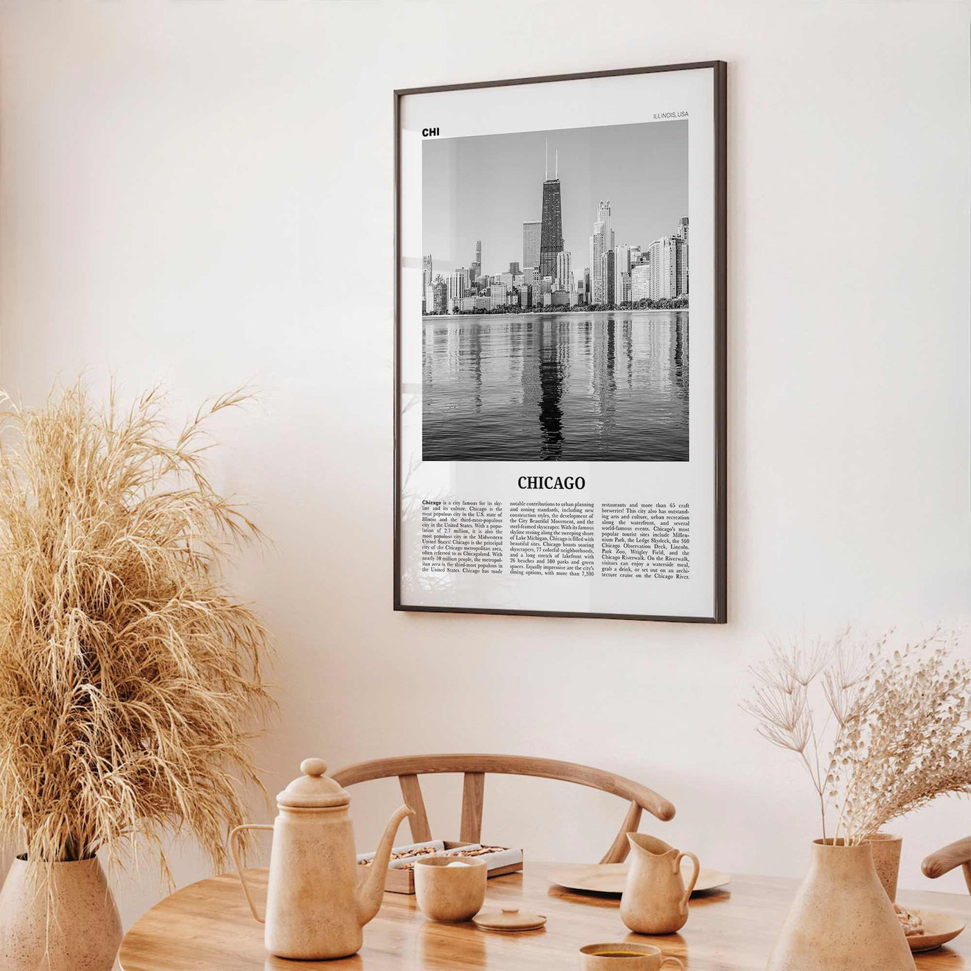 Chicago Print Black and White No 2, Chicago Wall Art, Chicago Poster, Chicago Photo, Chicago Decor, Illinois, USA, United States