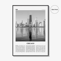 Chicago Print Black and White No 2, Chicago Wall Art, Chicago Poster, Chicago Photo, Chicago Decor, Illinois, USA, United States