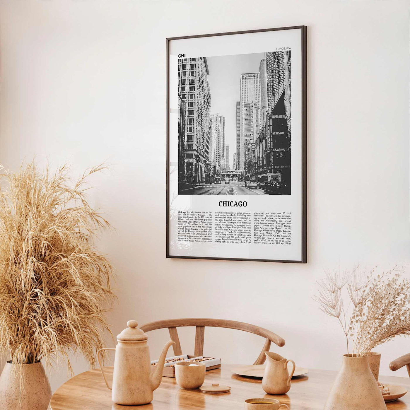 Chicago Print Black and White No 3, Chicago Wall Art, Chicago Poster, Chicago Photo, Chicago Decor, Illinois, USA, United States
