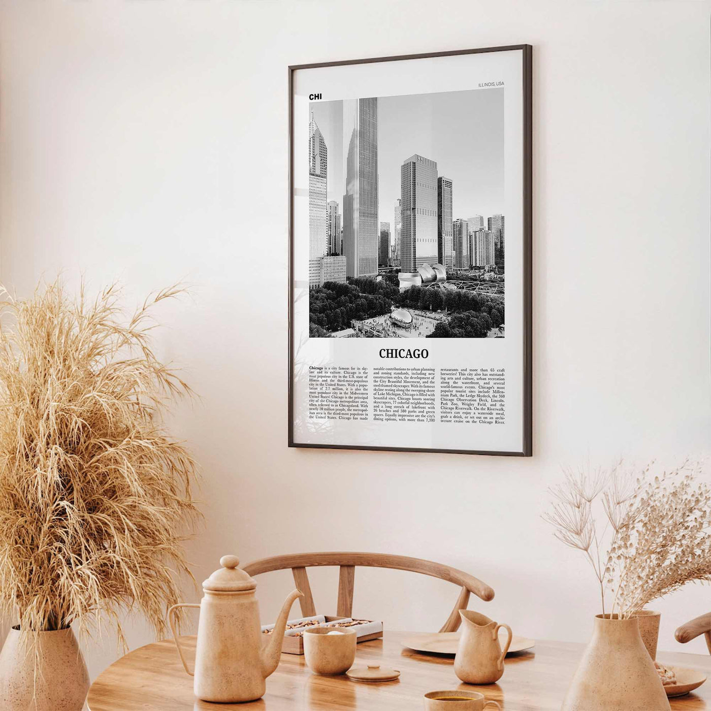 Chicago Print Black and White No 4, Chicago Wall Art, Chicago Poster, Chicago Photo, Chicago Decor, Illinois, USA, United States