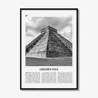 Chichen Itza Print Black and White, Chichen Itza Wall Art, Chichén Itzá Poster, Chichén Itzá Photo, Chichén Itzá Wall Décor, Mexico
